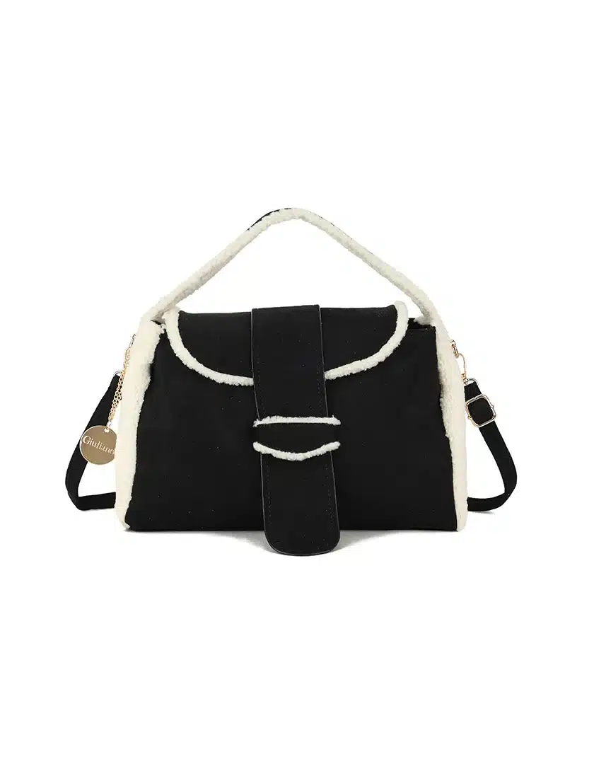 Weiche Teddy-Handtasche von Giuliano, ein warmes und trendiges Accessoire für die kalte Jahreszeit