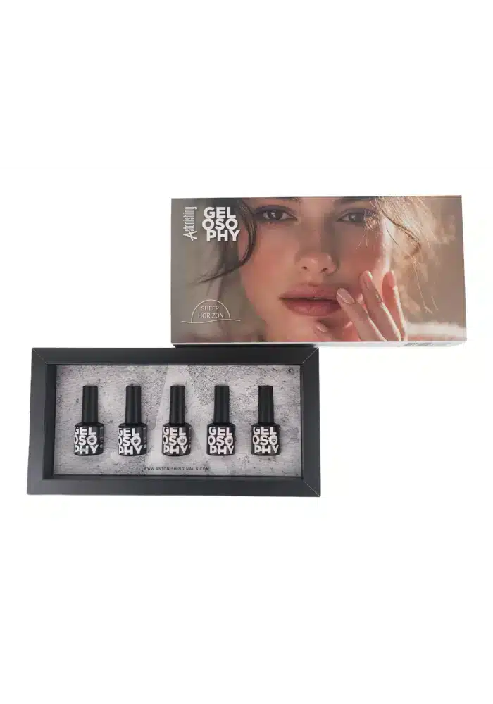 Astonishing Gelosophy Sheer Horizon Collection Kit mit 5 Gellacken für sanfte Looks