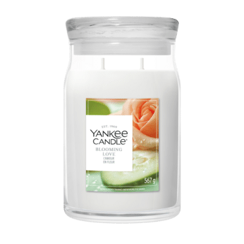 Neue Yankee Candle Blooming Love Large Jar Duftkerze mit reichem, romantischem Blumenduft