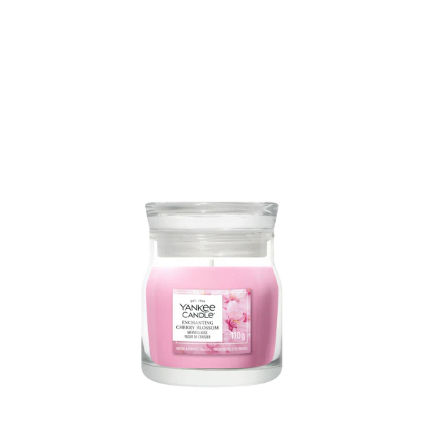Neue Yankee Candle Enchanting Cherry Blossoms Small Jar Duftkerze mit sanftem Blütenduft