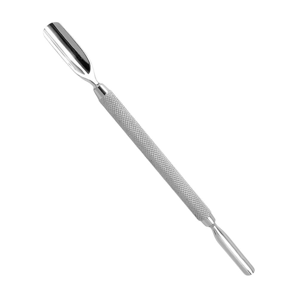 Cuticle Pusher mit geriffeltem Griff und zwei polierten Enden