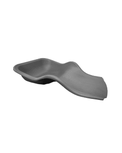 Flexible graue Auffangschale mit gewellter Form für Fußpflegebehandlungen